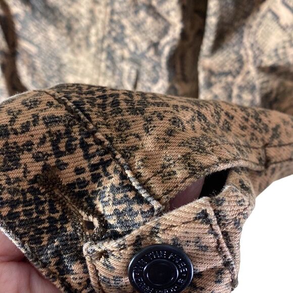 Free people snakeskin trucker jacket small button up western cowgirl rodeo - Picture 9 of 13